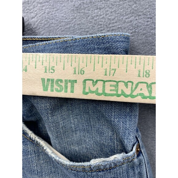 Vtg Levi’s 527 Men’s Denim Jeans Low Boot Cut Blue Distressed Size 36X34 - Picture 4 of 16